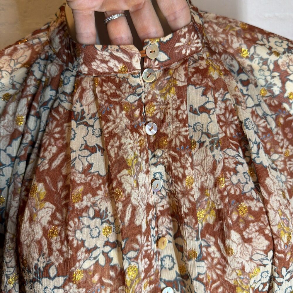 Fate Floral Blouse Sm NWT Boho Gypsy Cottagecore Vintage-Vibe - Picture 3 of 8